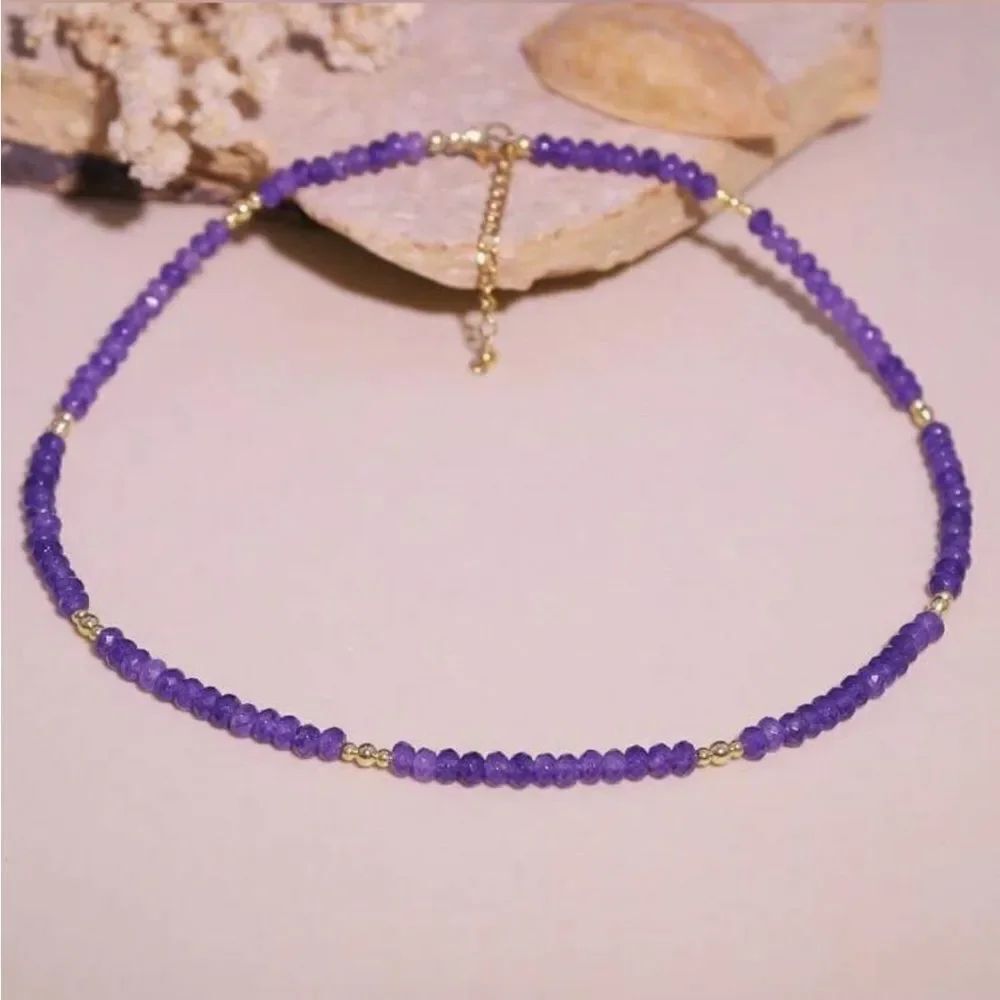 Purple Beaded Necklace #1798